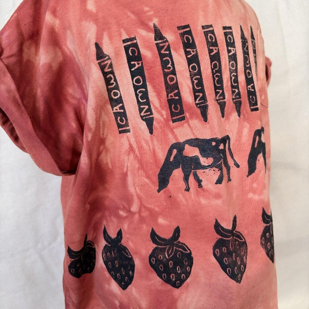 2-3T Kids Block Printed Hand Dyed Zara Baggy Tee